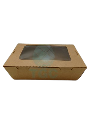 Картонена кутия Kraft Голяма с прозорец 1200мл. 50бр./ст. 4ст./каш.