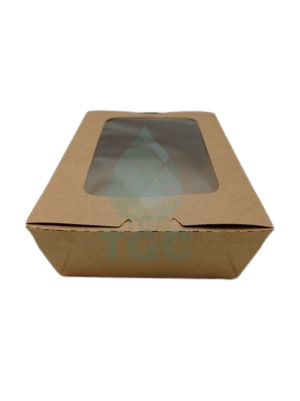 Картонена кутия Kraft Голяма с прозорец 1200мл. 50бр./ст. 4ст./каш.