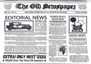 Маслоустойчива хартия 25/35см. с печат Вестник 2кг/пак.