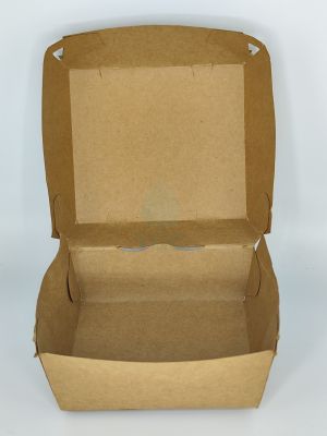 Картонена кутия за бургер крафт 13/13/10см. ГОЛЯМА 125бр./ст. 4ст./каш.