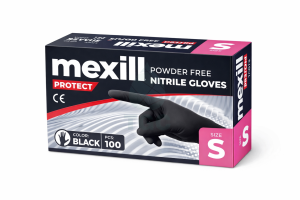 Mexill Protect Ръкавици нитрил черни S 100бр./кут. 10кут./каш.