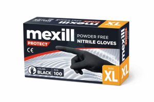 Mexill Protect Ръкавици нитрил черни XL 100бр./кут. 10кут./каш.