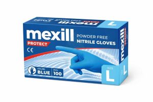 Mexill Protect Ръкавици нитрил сини L 100бр./кут. 10кут./каш.